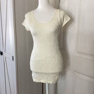 Chic Cream Textured Women's Blouse